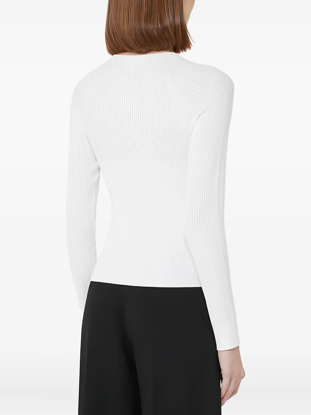 Max Mara ribbed long-sleeve T-shirt Wit