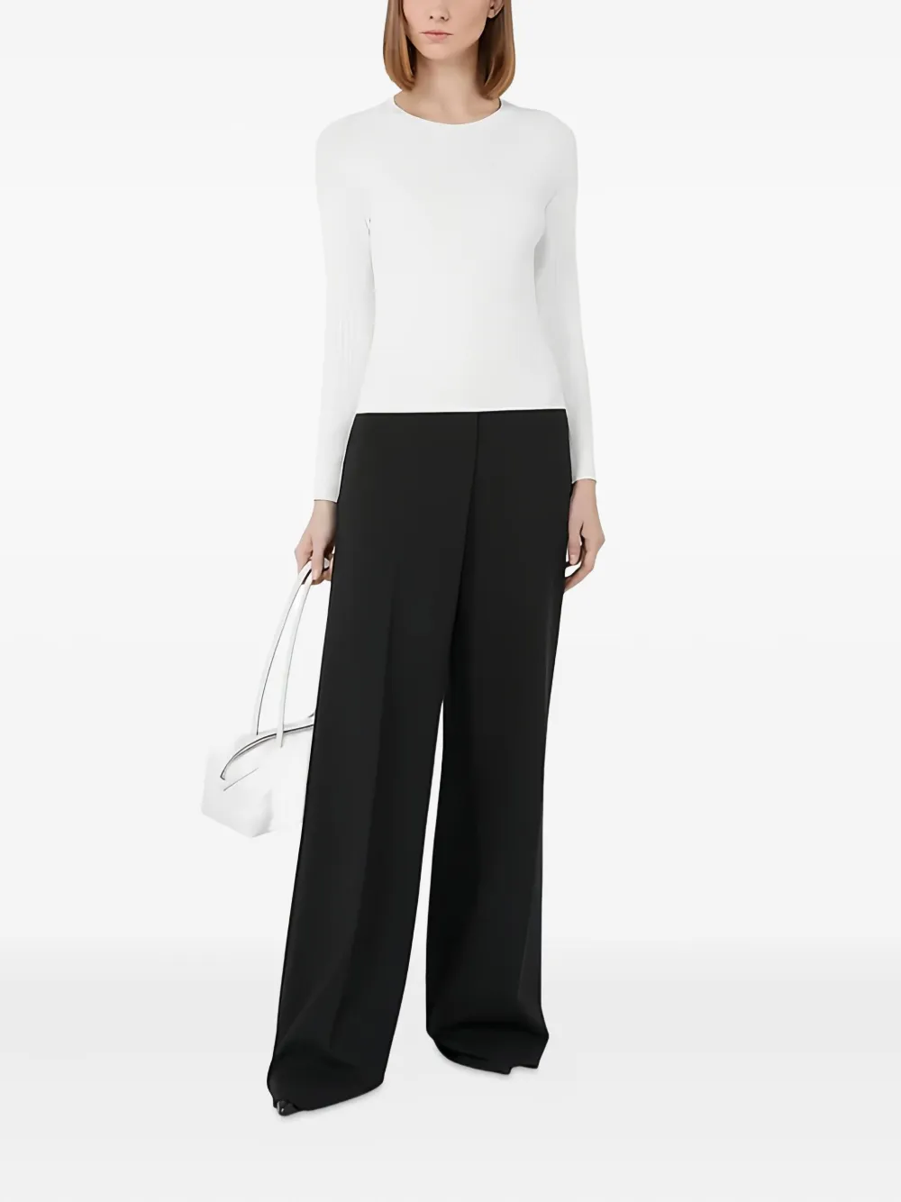 Max Mara ribbed long-sleeve T-shirt Wit