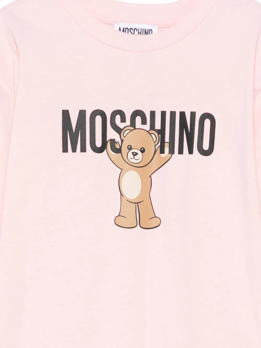 Moschino Kids T-shirt met teddybeerprint Roze