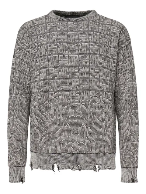 John Richmond frayed-hem sweater