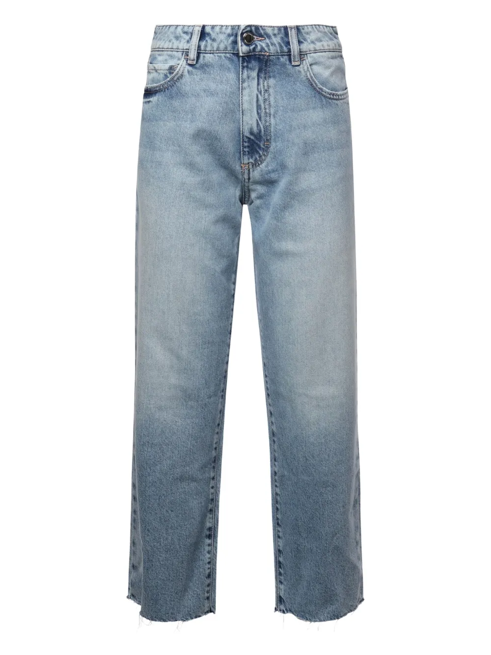 ICON DENIM Jill jeans met franje afwerking Blauw