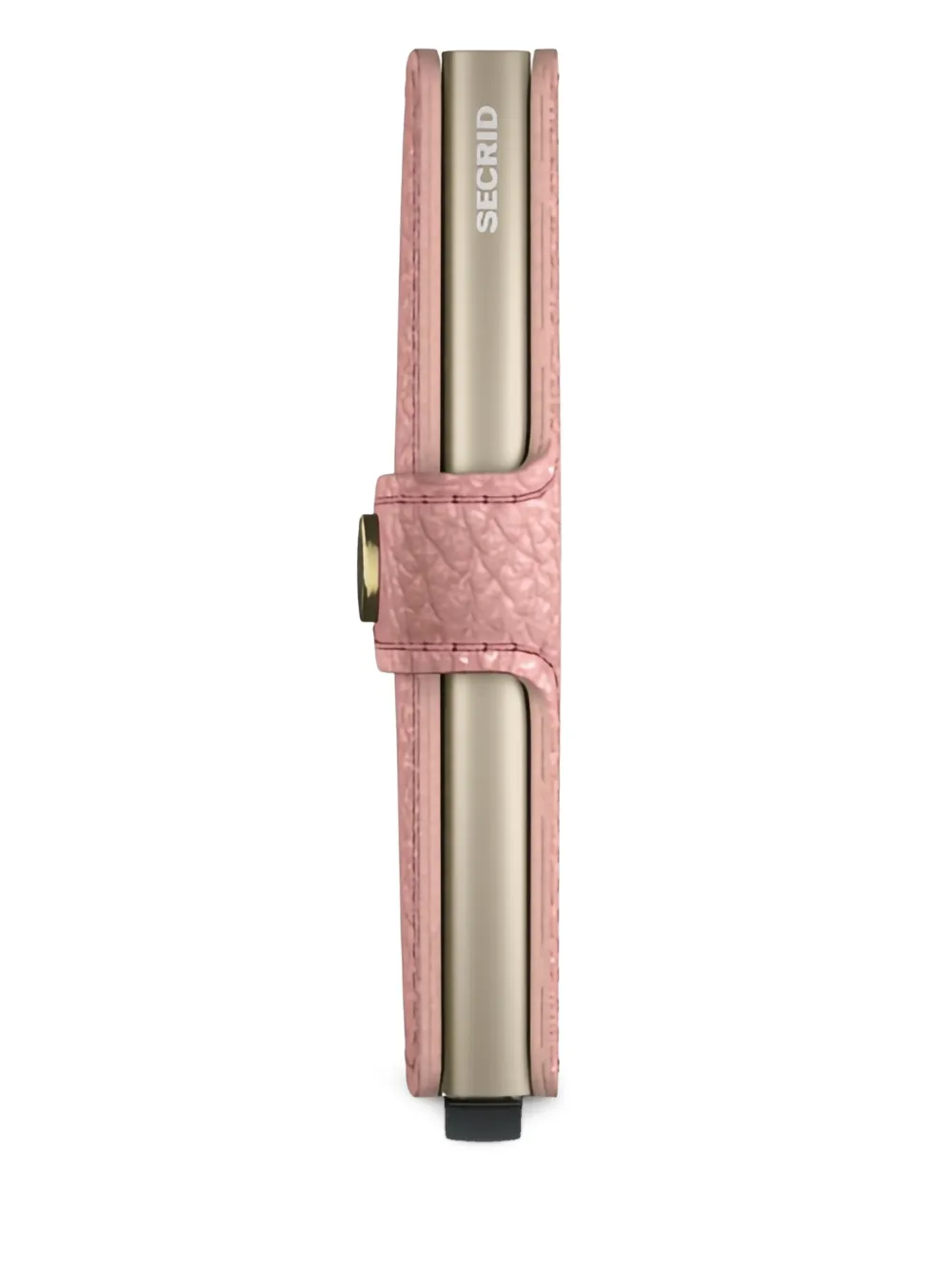 Secrid Leather Button Cardholder In Pink