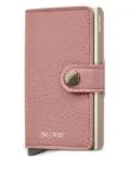 Secrid leather button cardholder - Pink