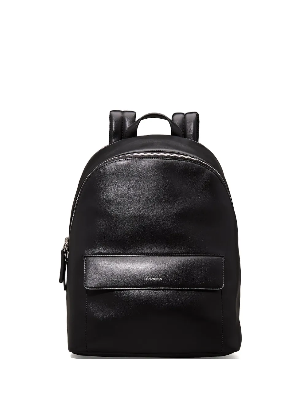 Calvin Klein Zip-top Flap-pocket Backpack In Black