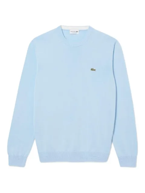 Lacoste logo-patch crew-neck sweater