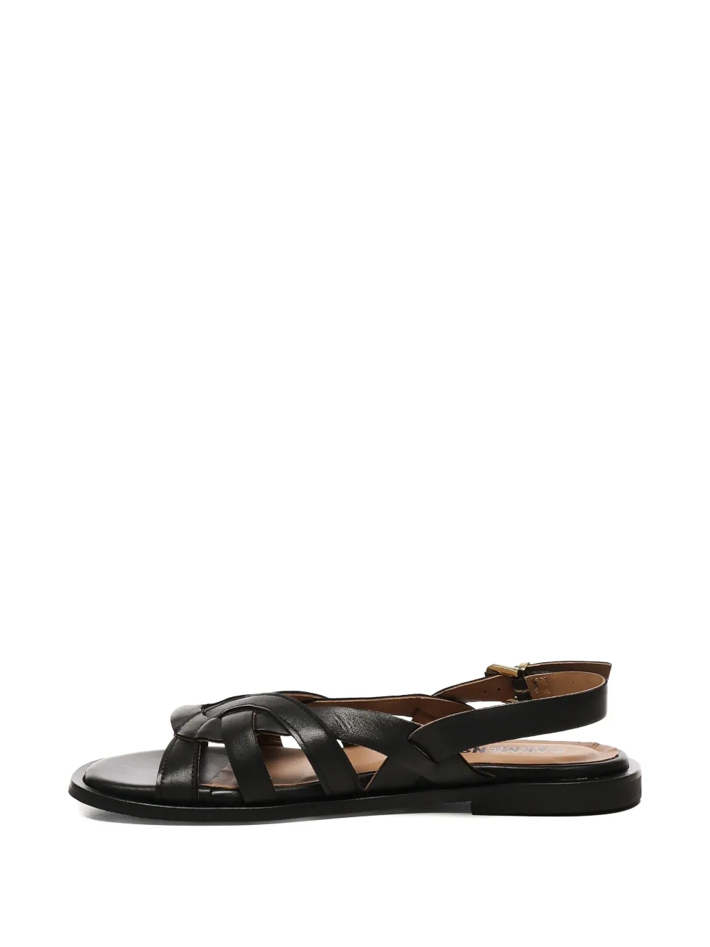 Carmens slingback woven flat sandals Black