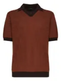 Zanone waffle-knit polo shirt - Brown