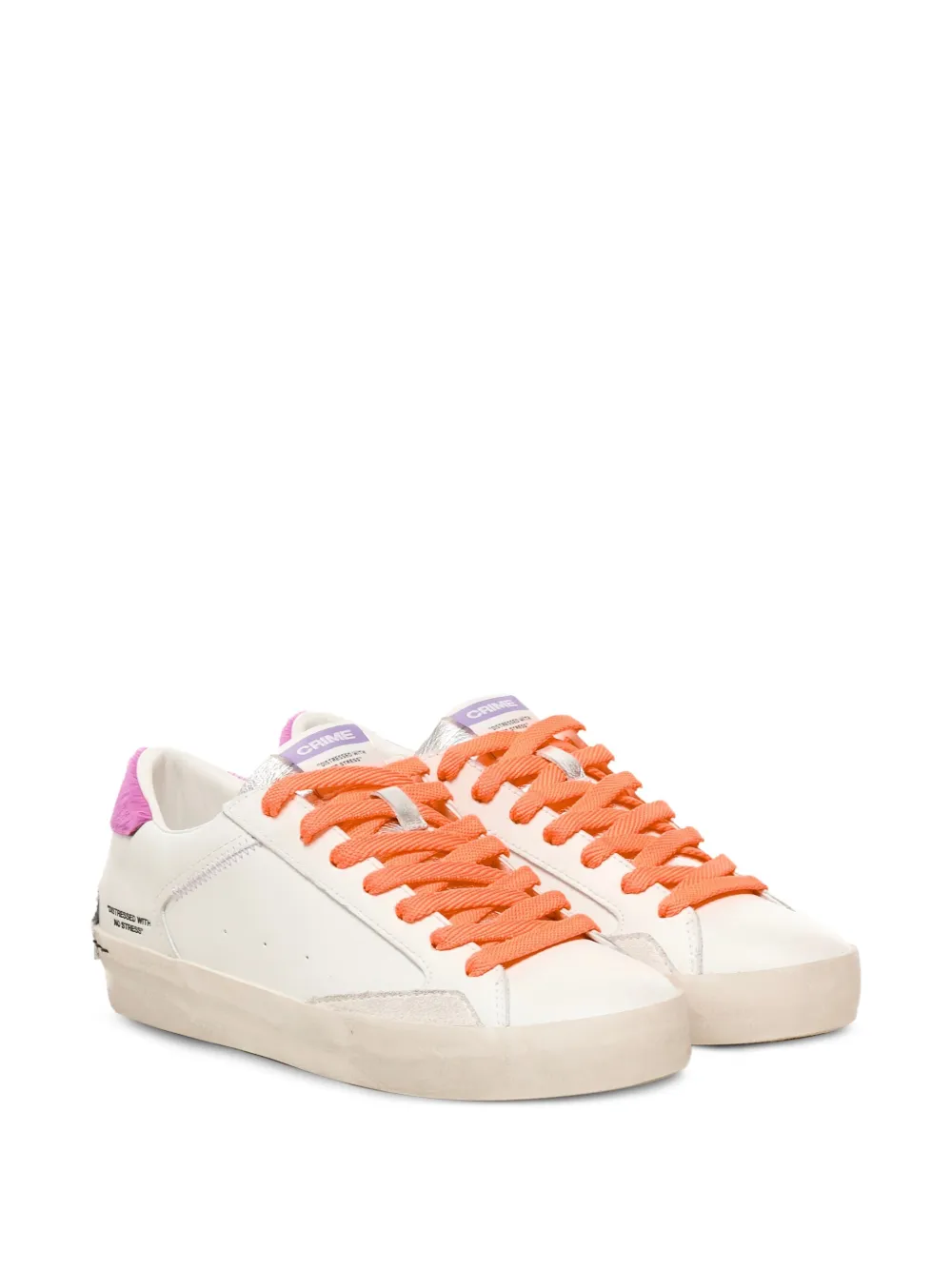 Crime London lace-up calfskin sneakers | Low-Tops | Image 2
