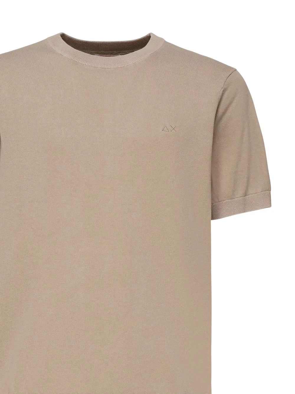 Sun68 T-shirt met borduurwerk Bruin