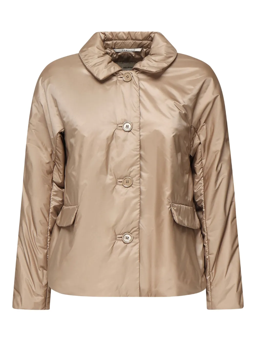 Max Mara The Cube button-fastening coat Bruin