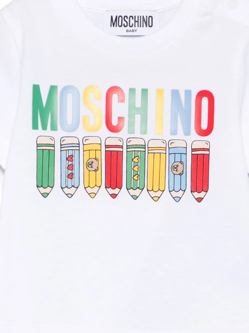 Moschino Kids T-shirt met print Wit