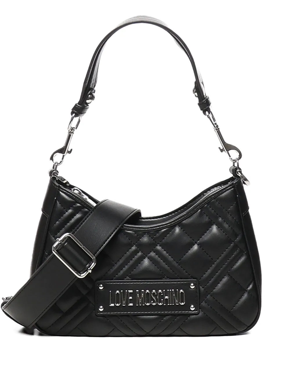 Love Moschino Schoudertas met logo Zwart