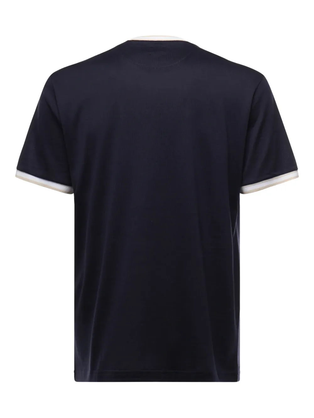 Eleventy Katoenen T-shirt met contrasterende kraag Blauw