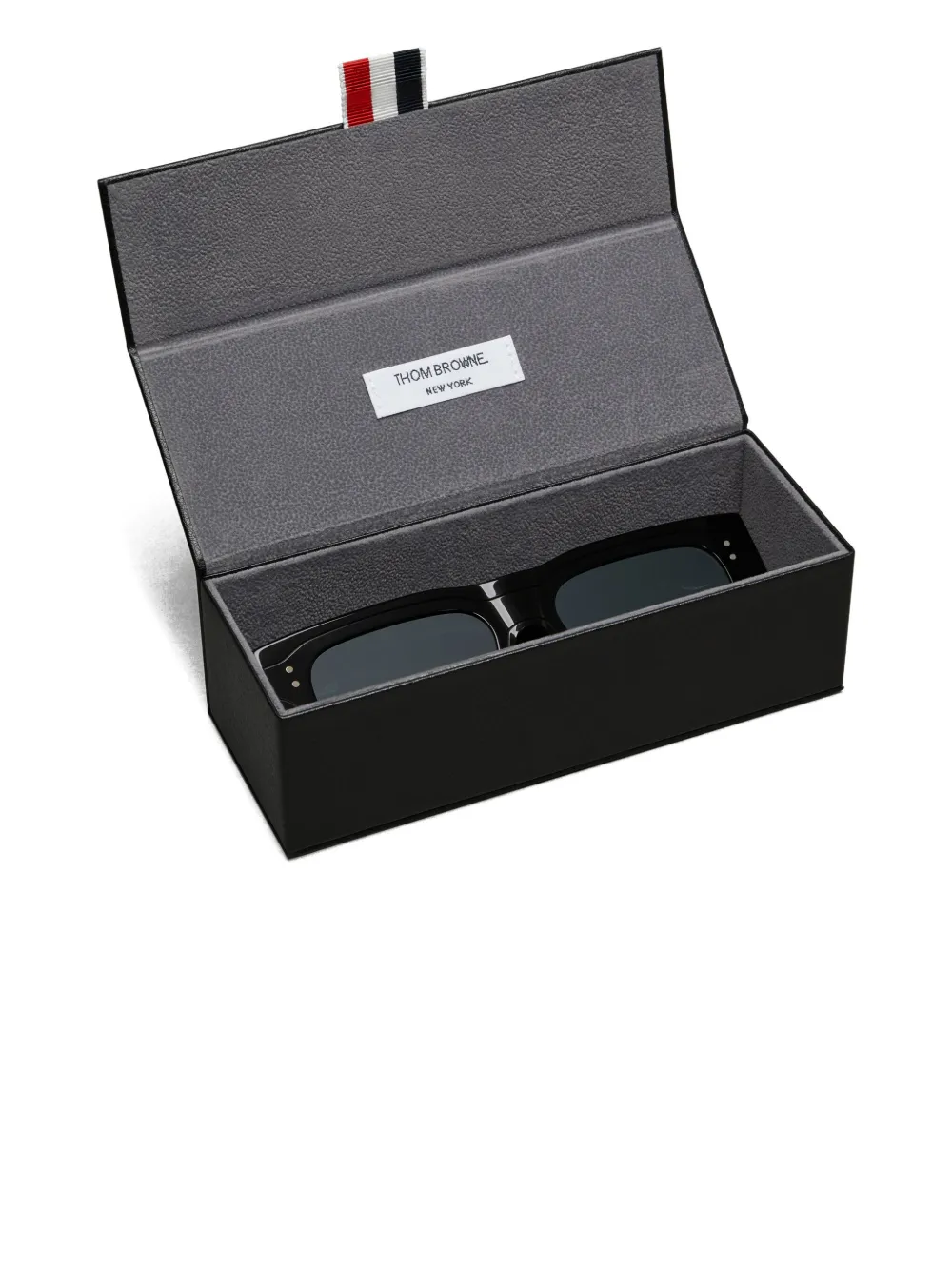 Thom Browne Eyewear rectangle acetate sunglasses Zwart