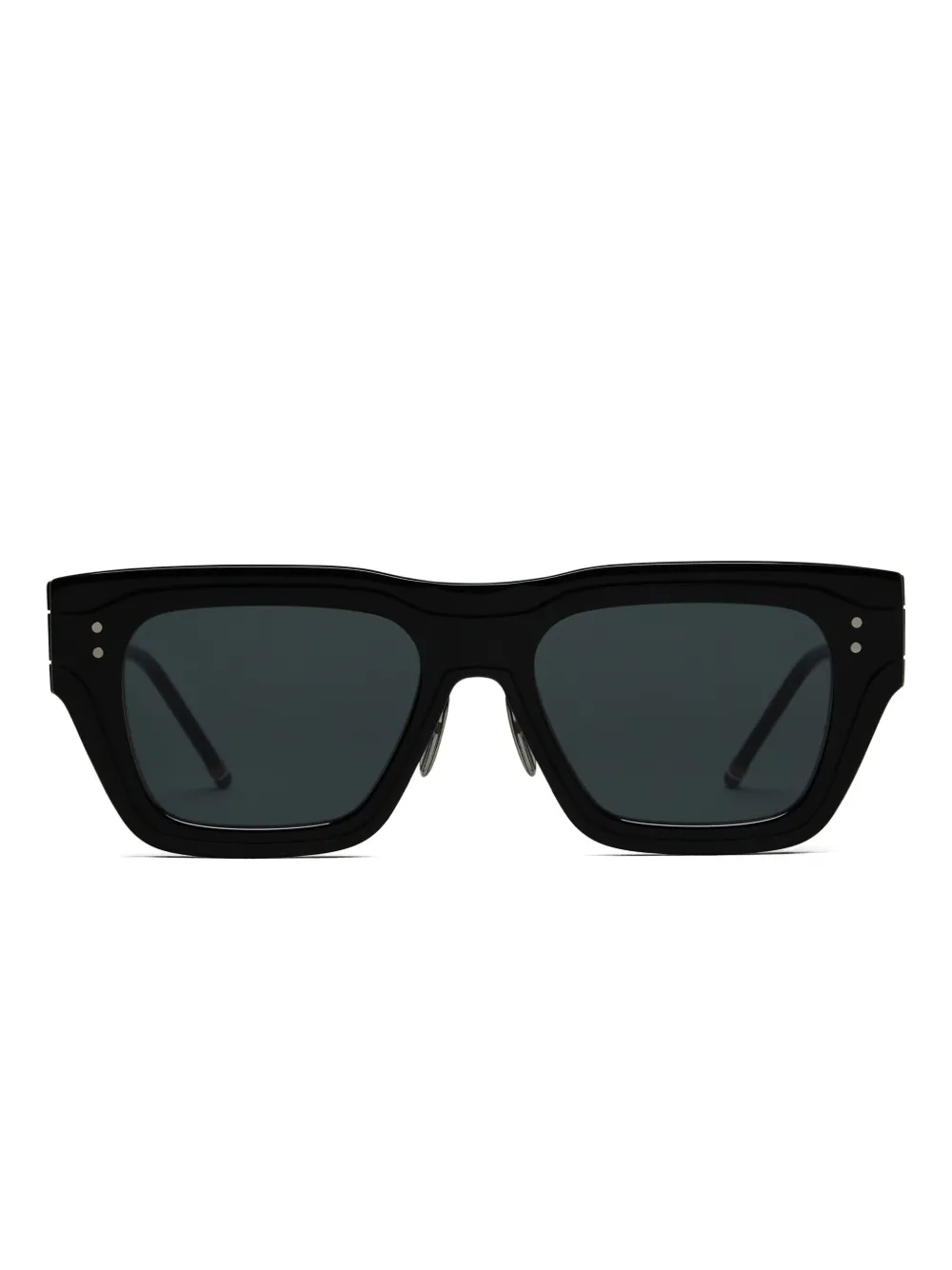 Thom Browne Eyewear rectangle acetate sunglasses Zwart