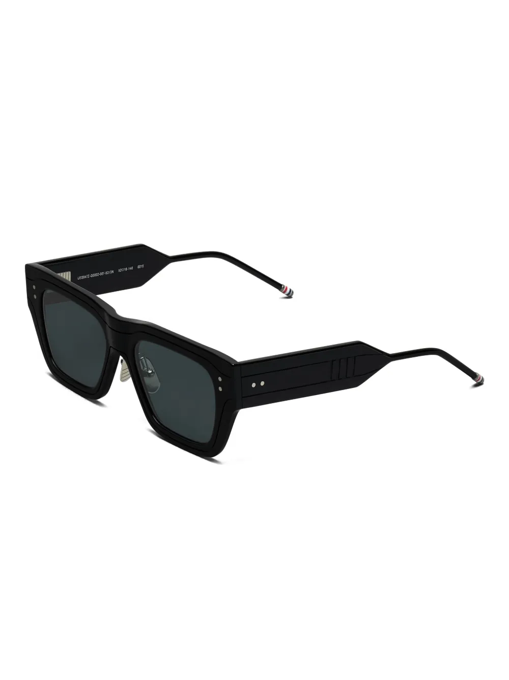 Thom Browne Eyewear rectangle acetate sunglasses Zwart