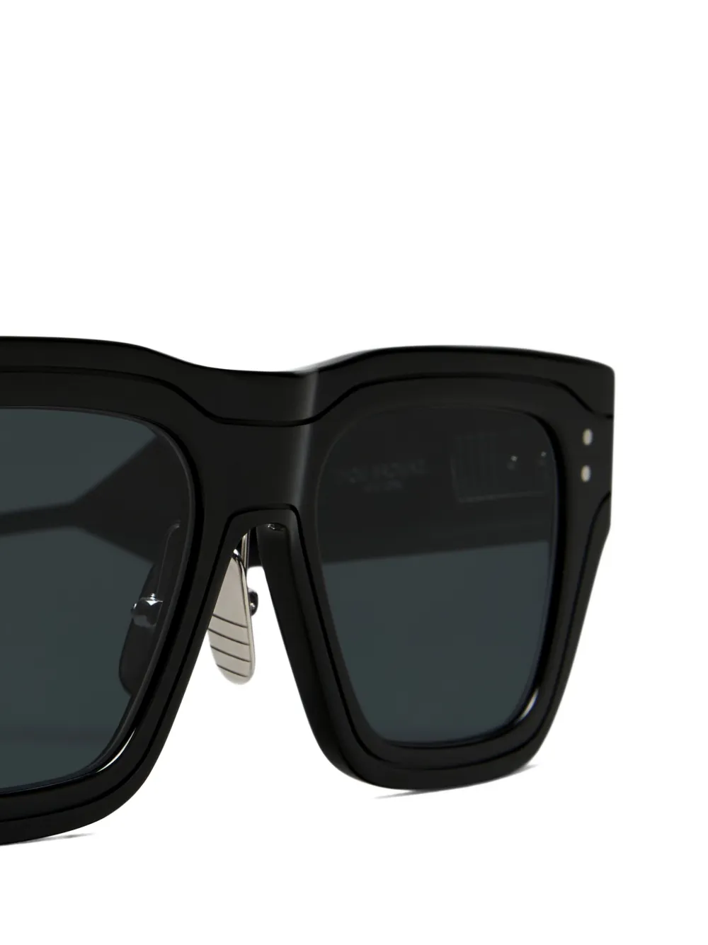 Thom Browne Eyewear rectangle acetate sunglasses Zwart
