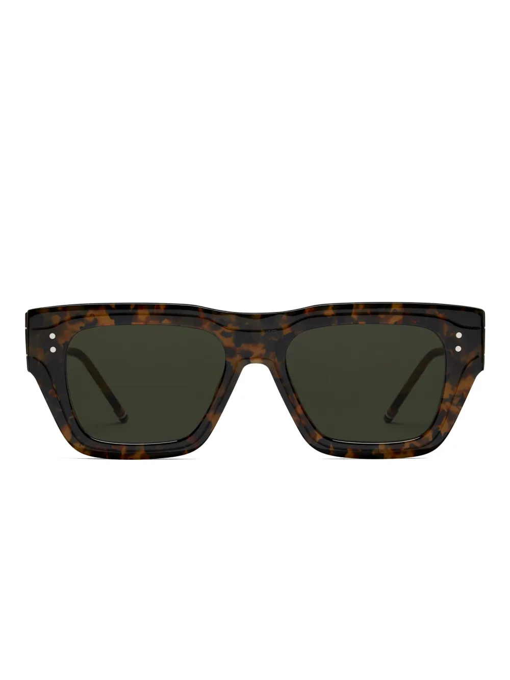 Thom Browne Eyewear トータスシェル スクエアサングラス - ブラウン Thom Browne Eyewear トータスシェル スクエアサングラス - ブラウン