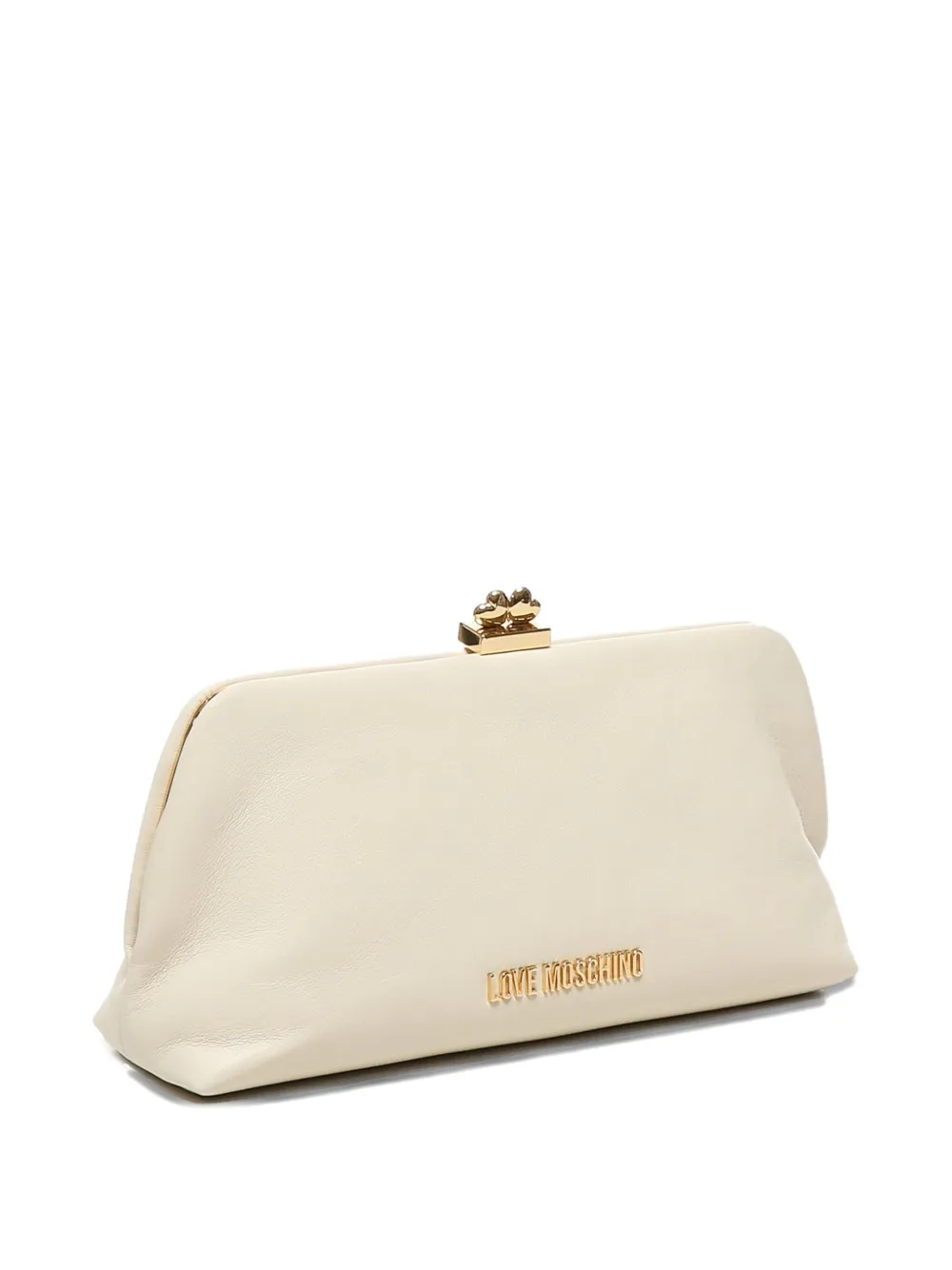 Love Moschino Clutch met gespketting Wit