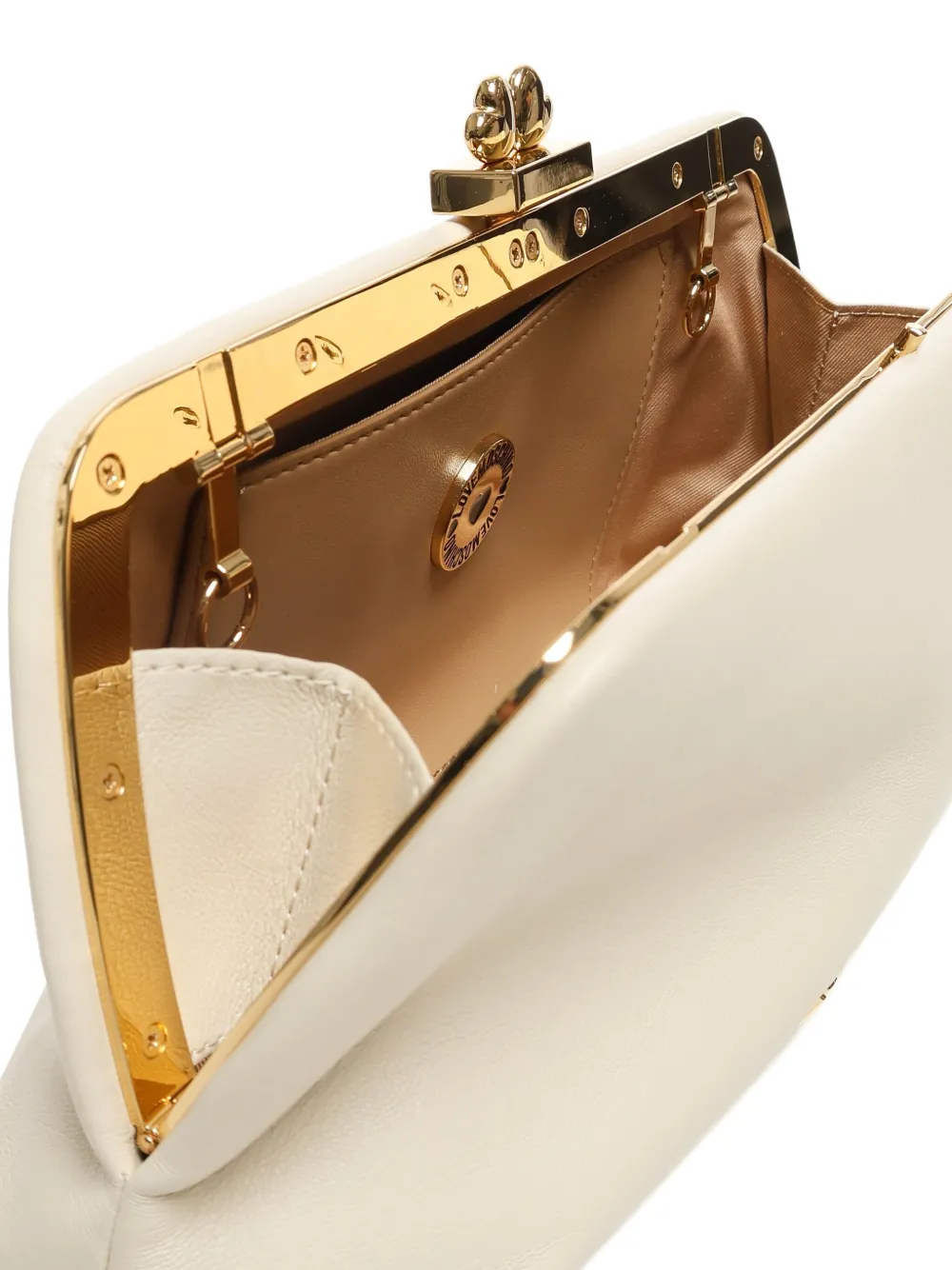 Love Moschino Clutch met gespketting Wit