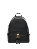 Michael Michael Kors medium Rhea logo-plaque zip-top backpack - Black