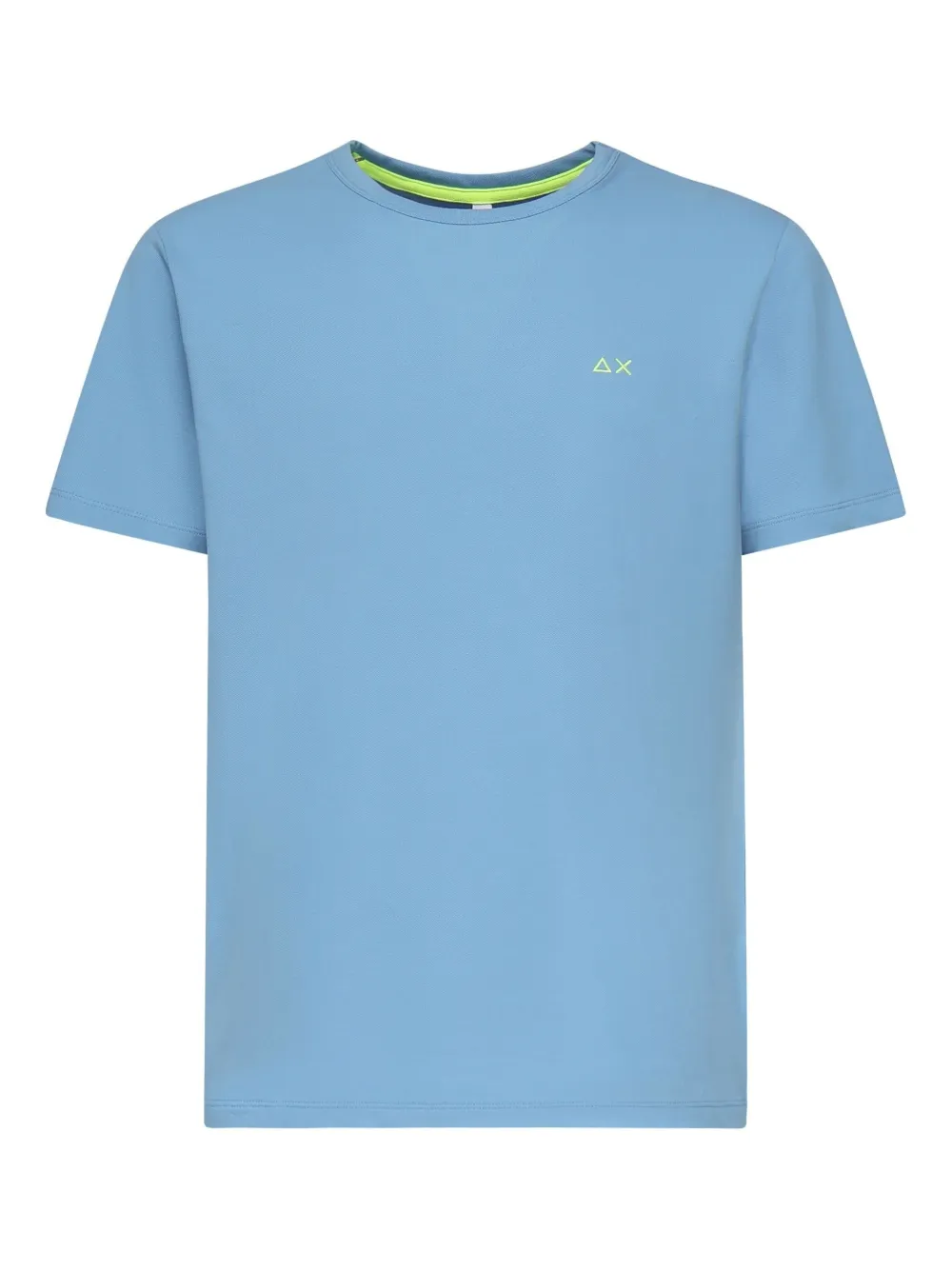Sun68 embroidered crew-neck T-shirt Blauw