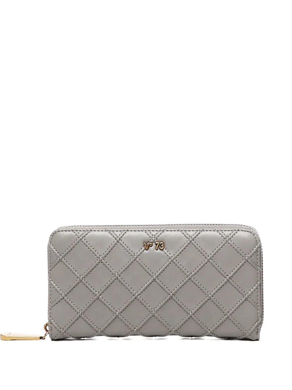 matelassé zip-around wallet