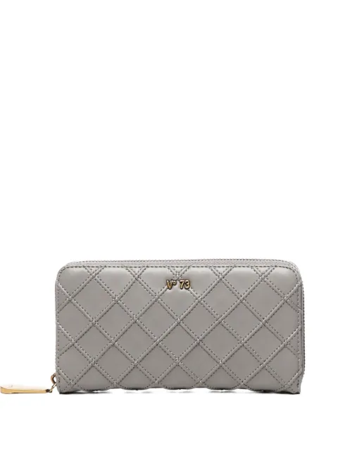V°73 matelassé zip-around wallet