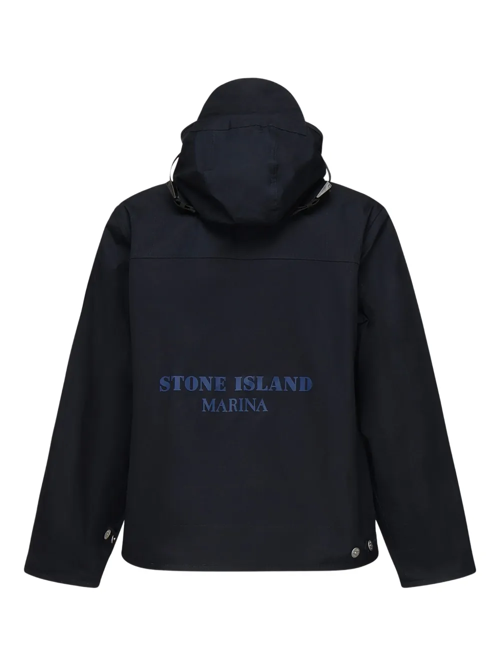 Stone Island 4100059 hooded snap-button jacket Zwart