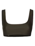 THE ANDAMANE square-neck top - Brown