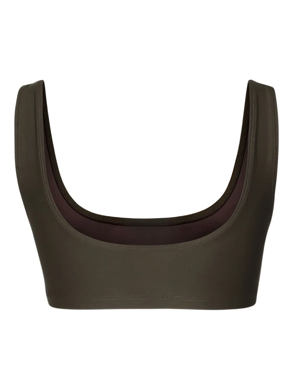 THE ANDAMANE Top met vierkante hals Bruin