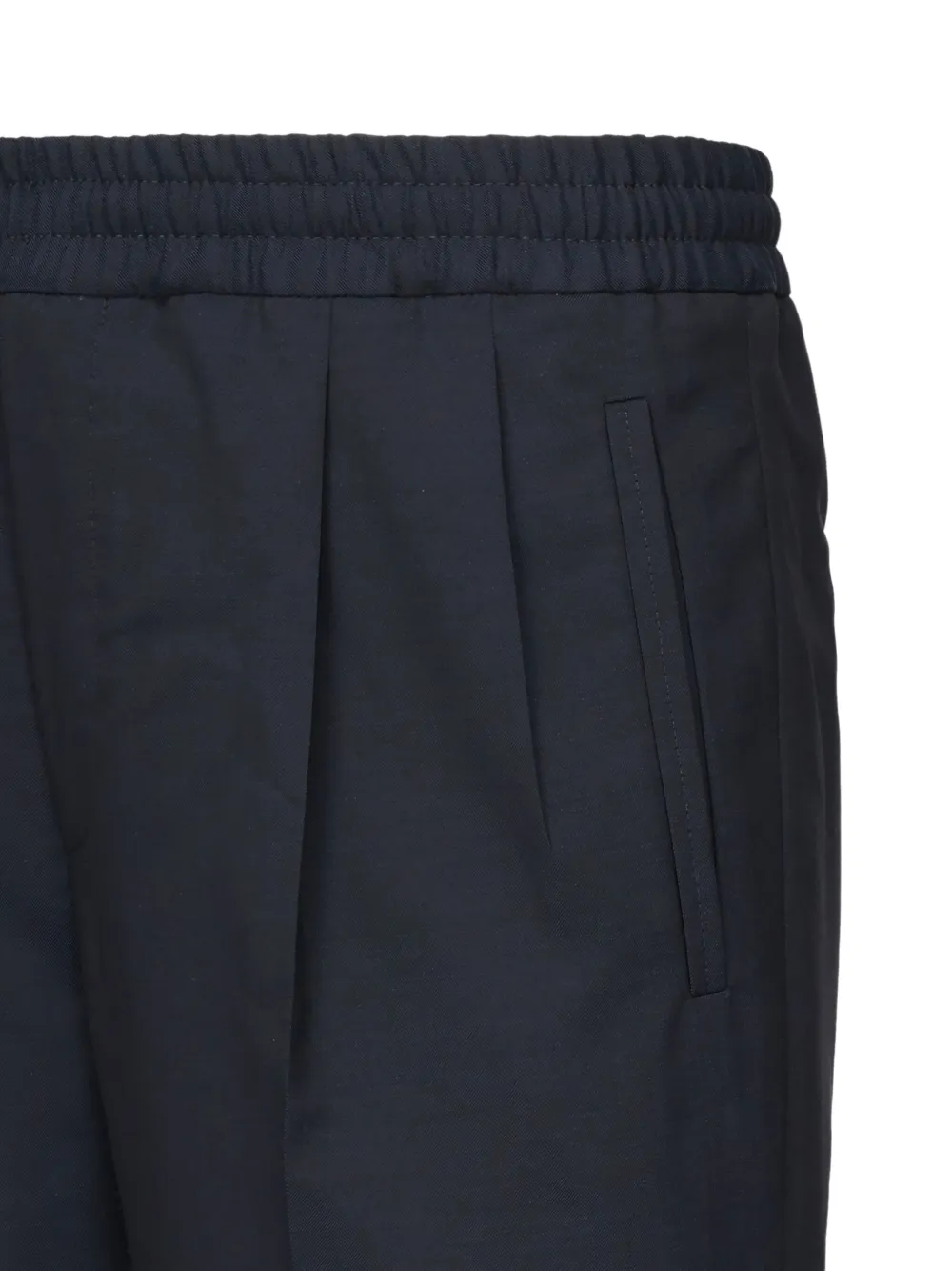 Zegna drawstring-waist trousers Blauw