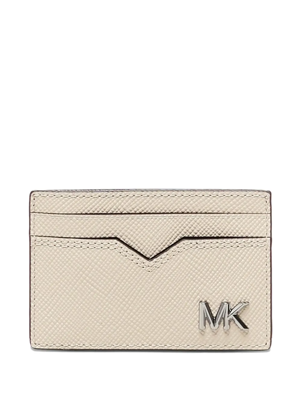Michael Kors Logo-plaque Card Holder In Neutral
