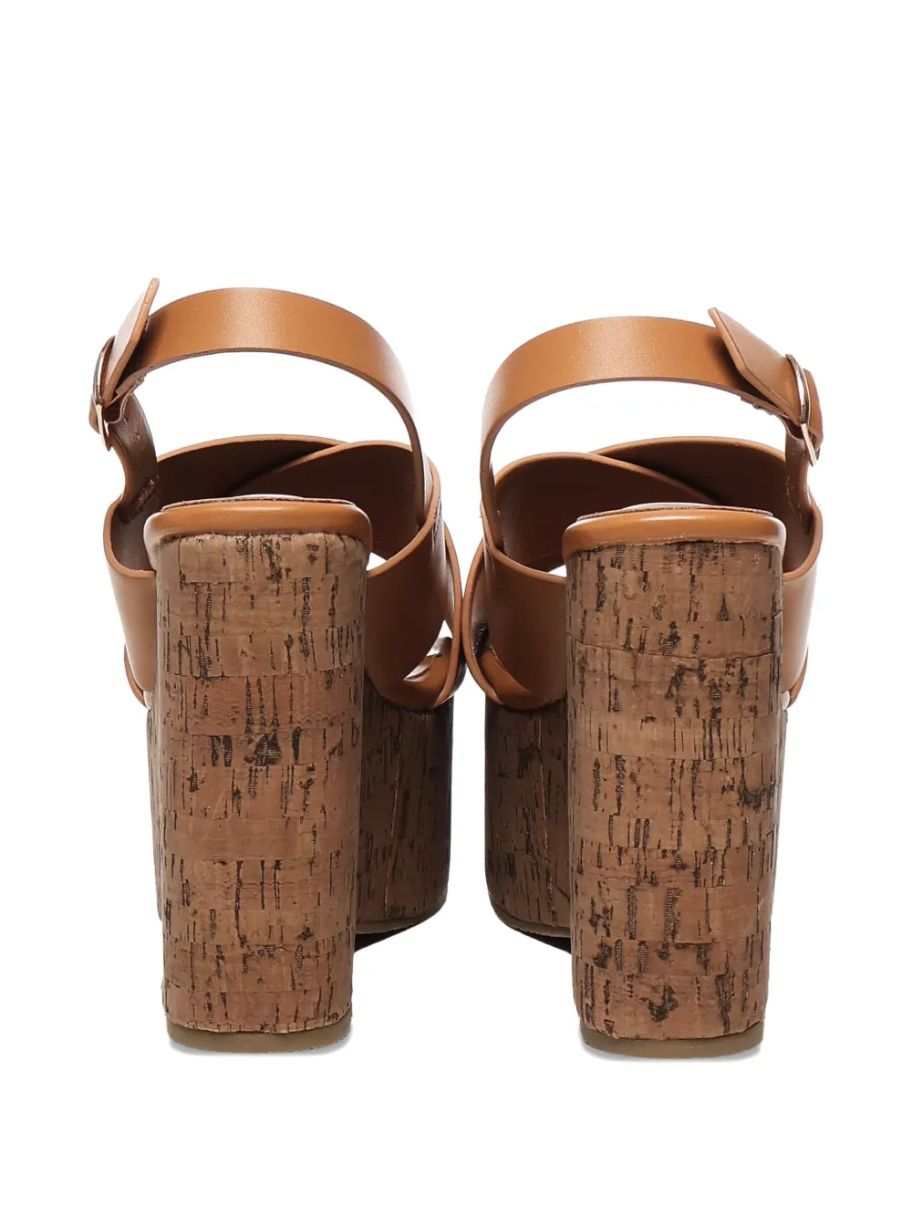 V°73 crossover wedge sandals Brown