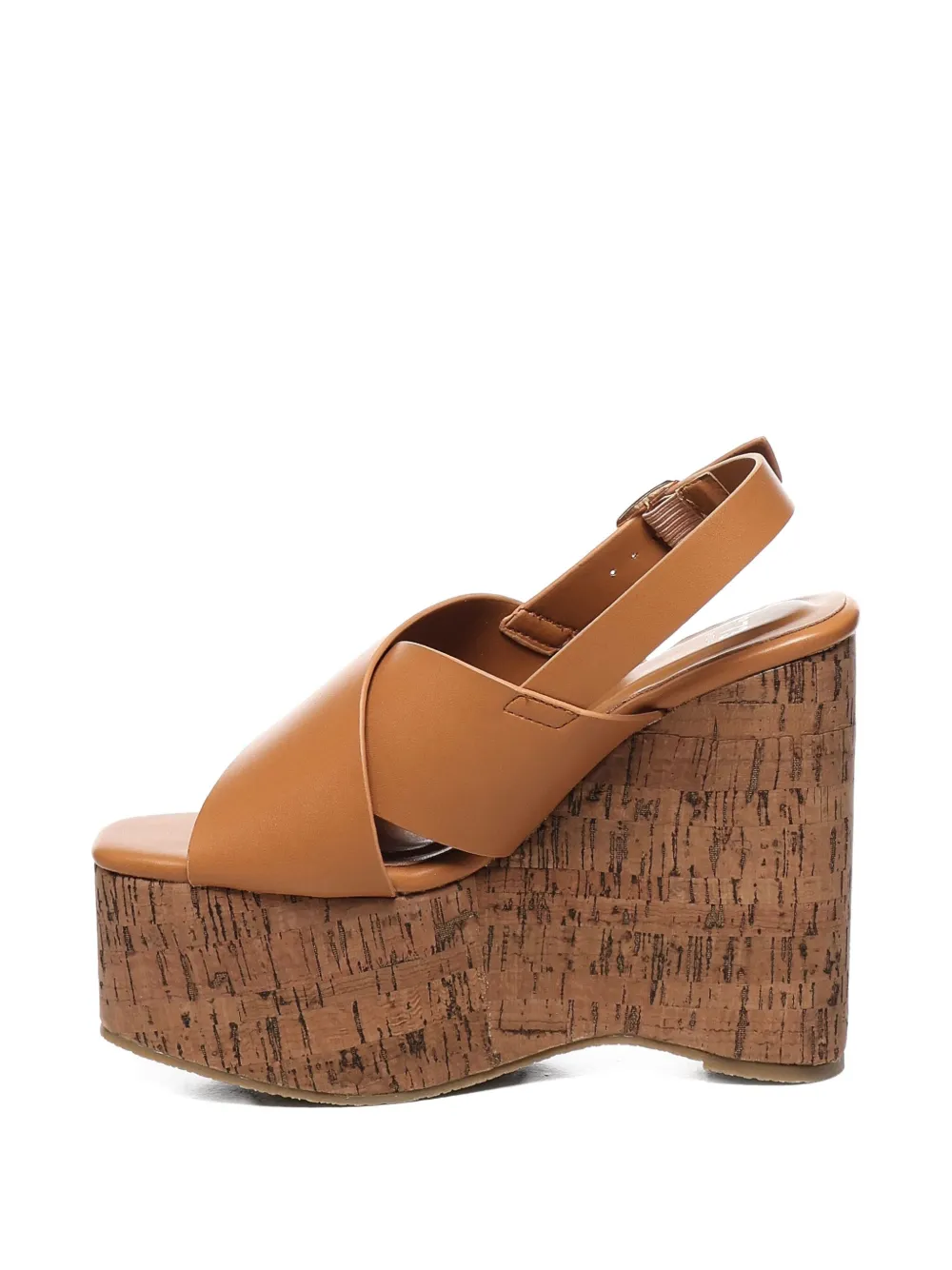 V°73 crossover wedge sandals Brown