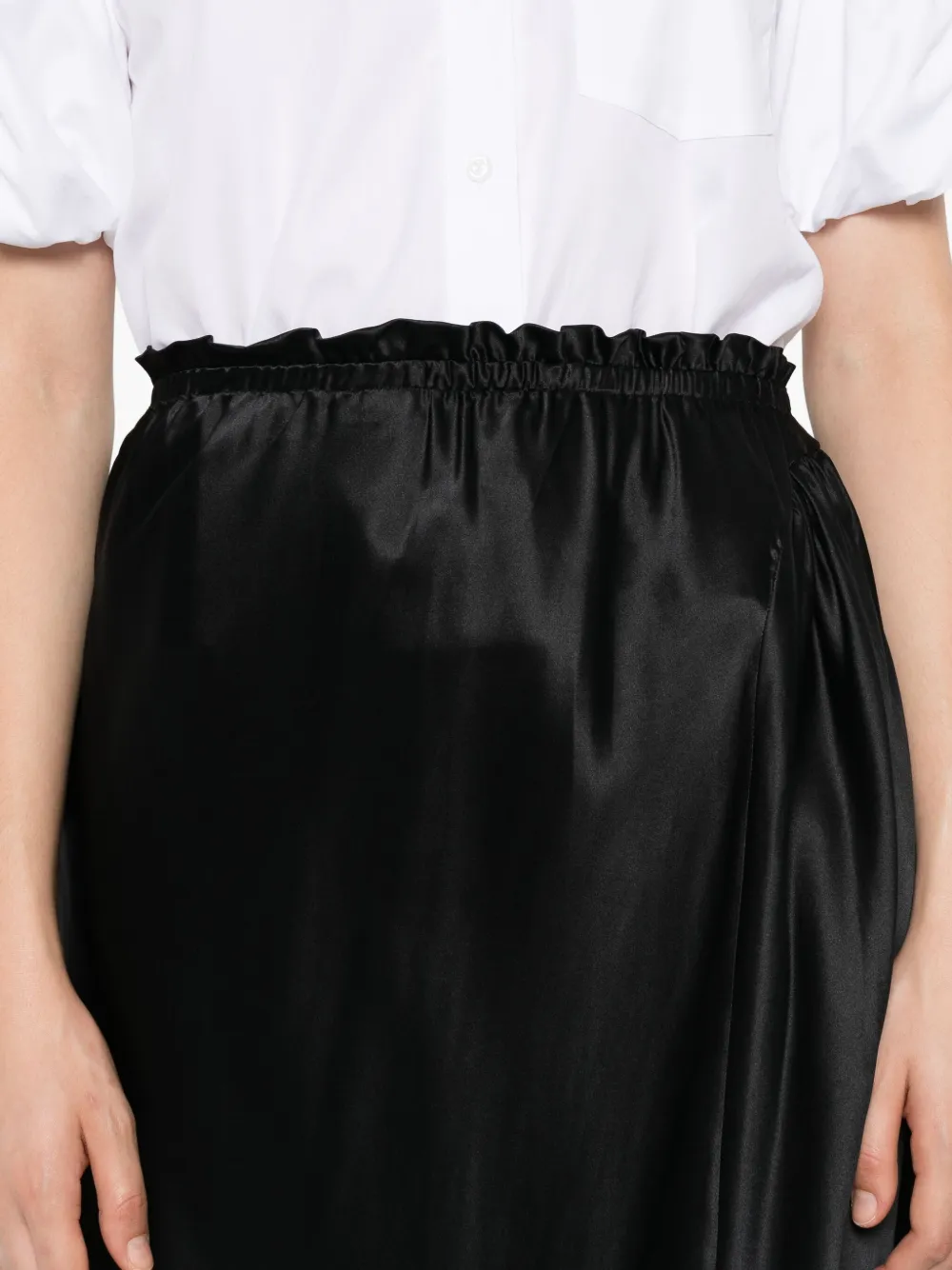 Simone Rocha ruffled silk skirt Zwart
