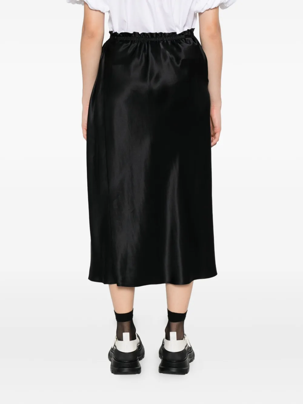 Simone Rocha ruffled silk skirt Zwart