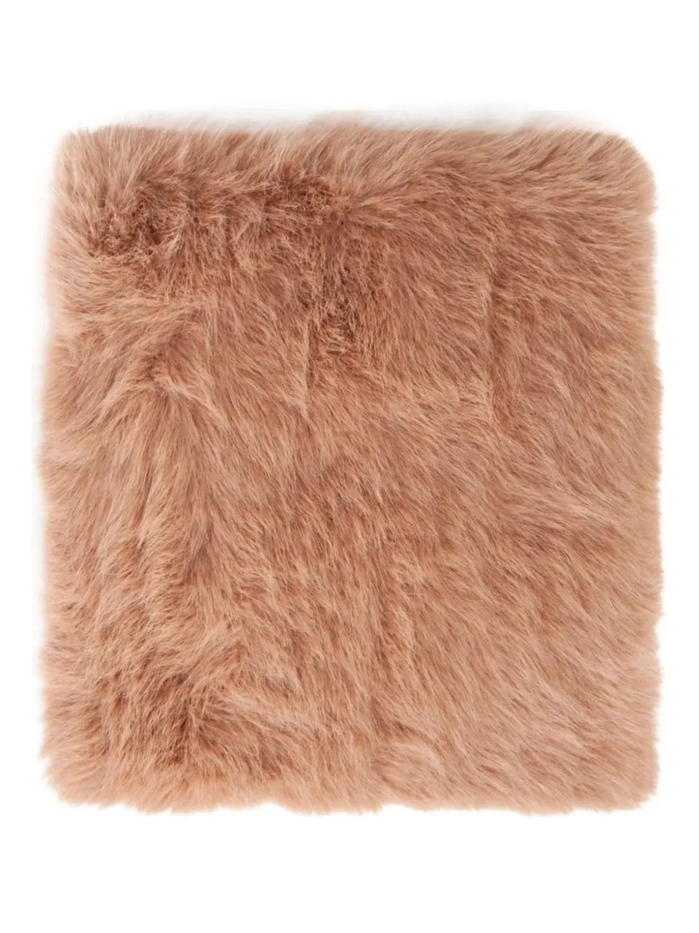 V°73 faux fur-panelled stole Beige