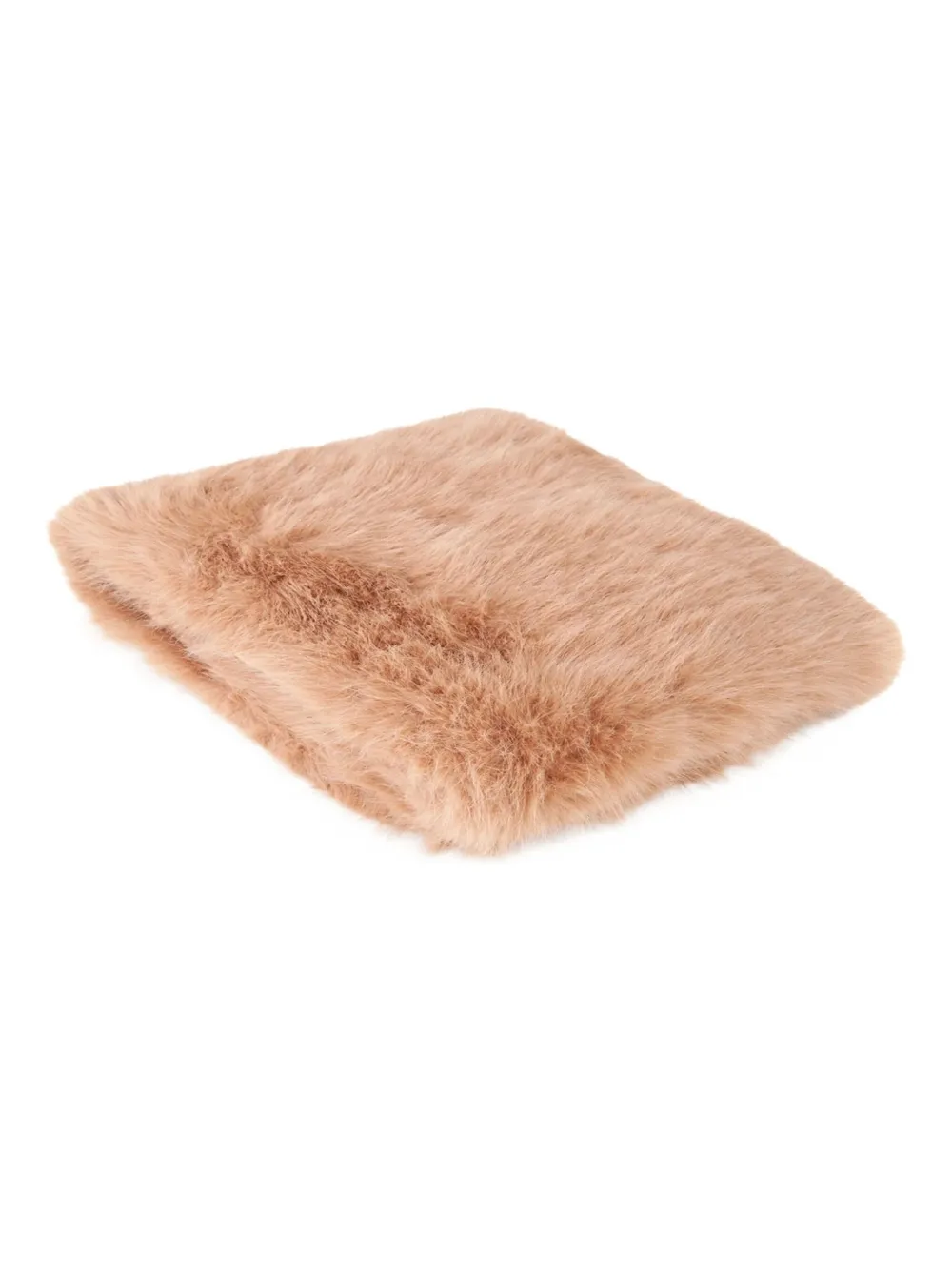 V°73 faux fur-panelled stole Beige