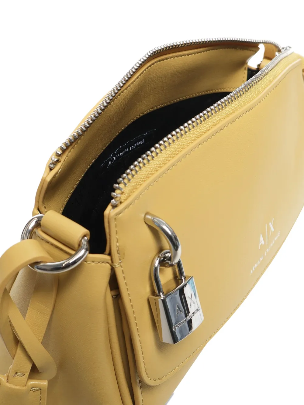 Armani Exchange small padlock-detail shoulder bag Geel
