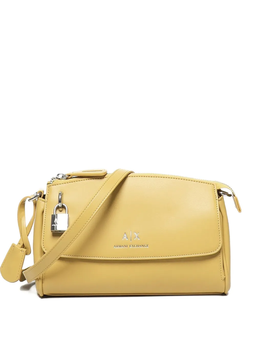 Armani Exchange small padlock-detail shoulder bag Geel
