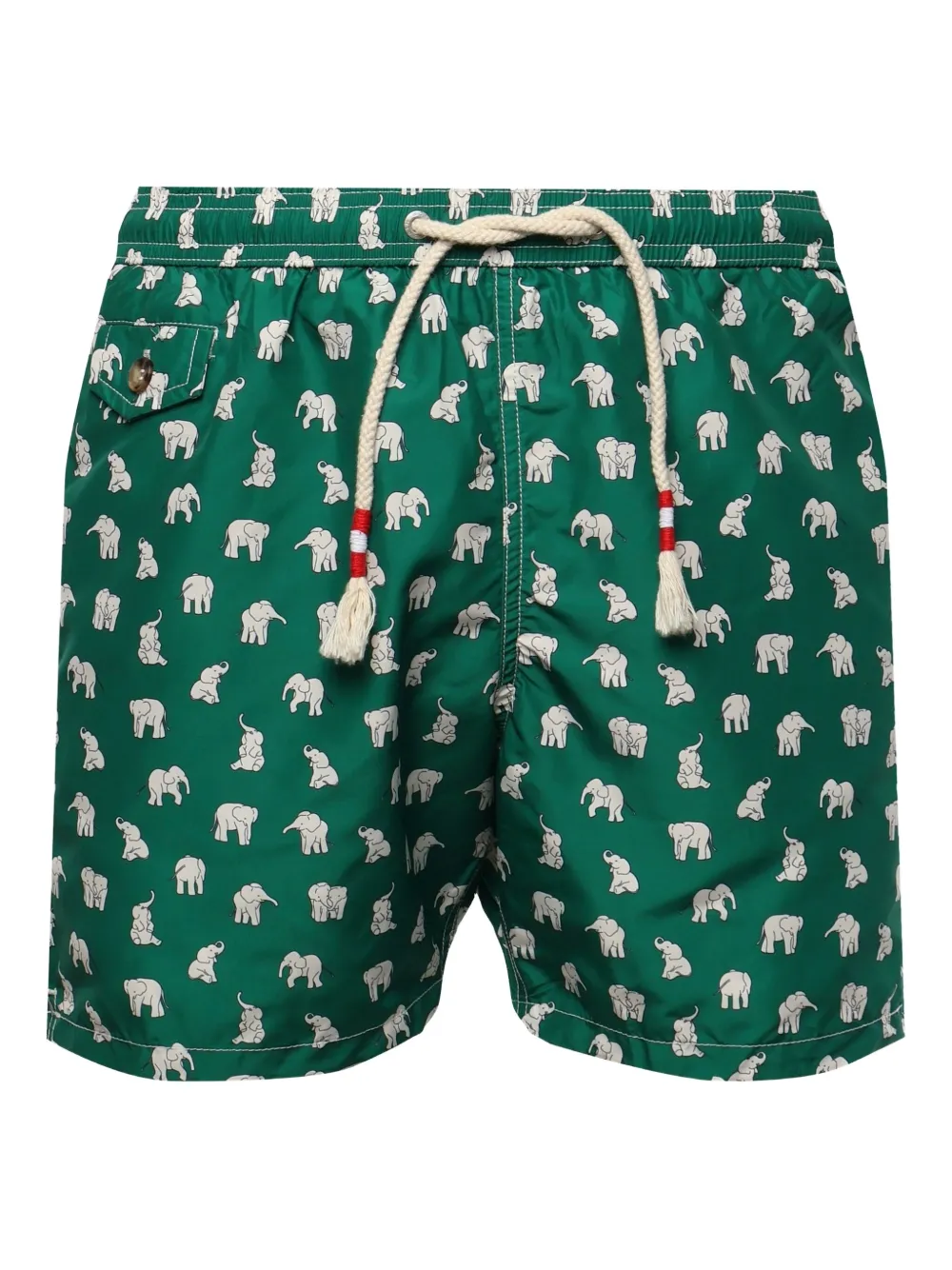 MC2 Saint Barth elephant-print drawstring swim shorts Groen