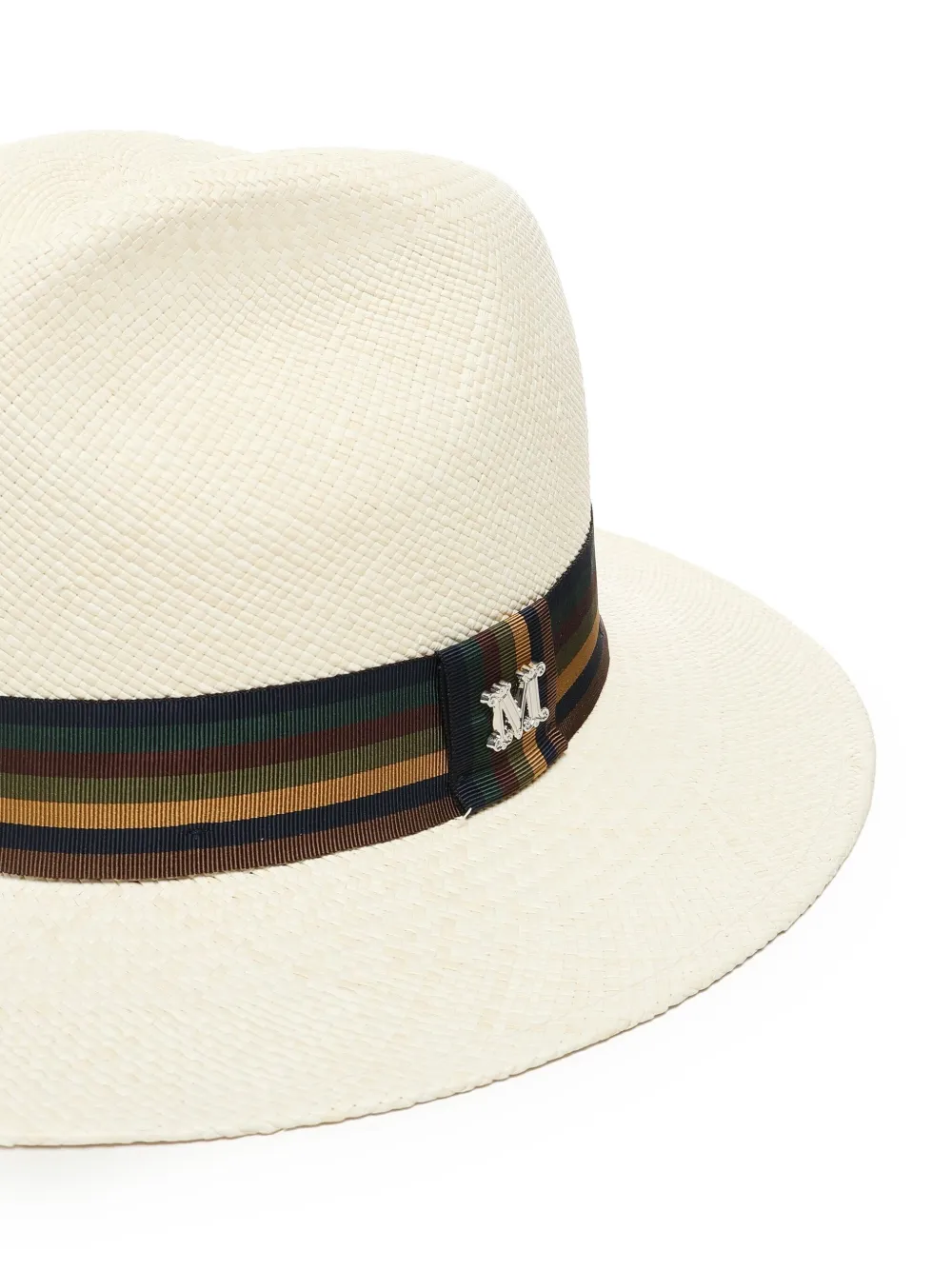 Max Mara Rodesia panama hoed met brede rand Wit