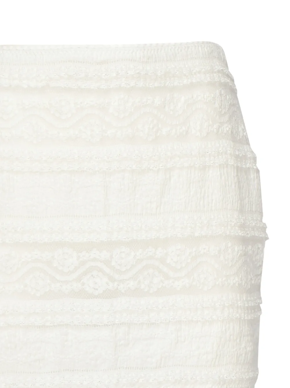 Charo Ruiz Ibiza Mini-rok met afwerking van kant Wit