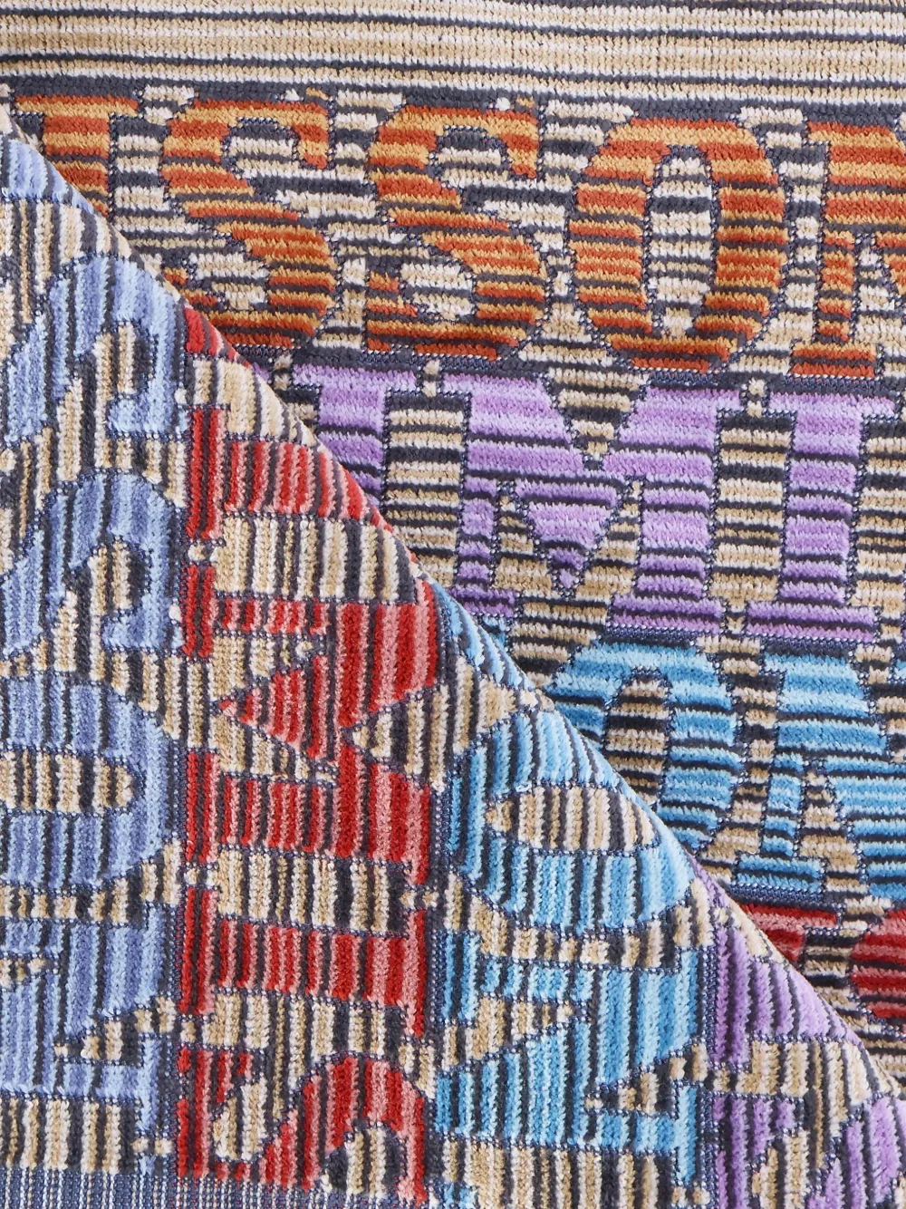  Missoni Home Logo-pattern Bath Towel - Blue 