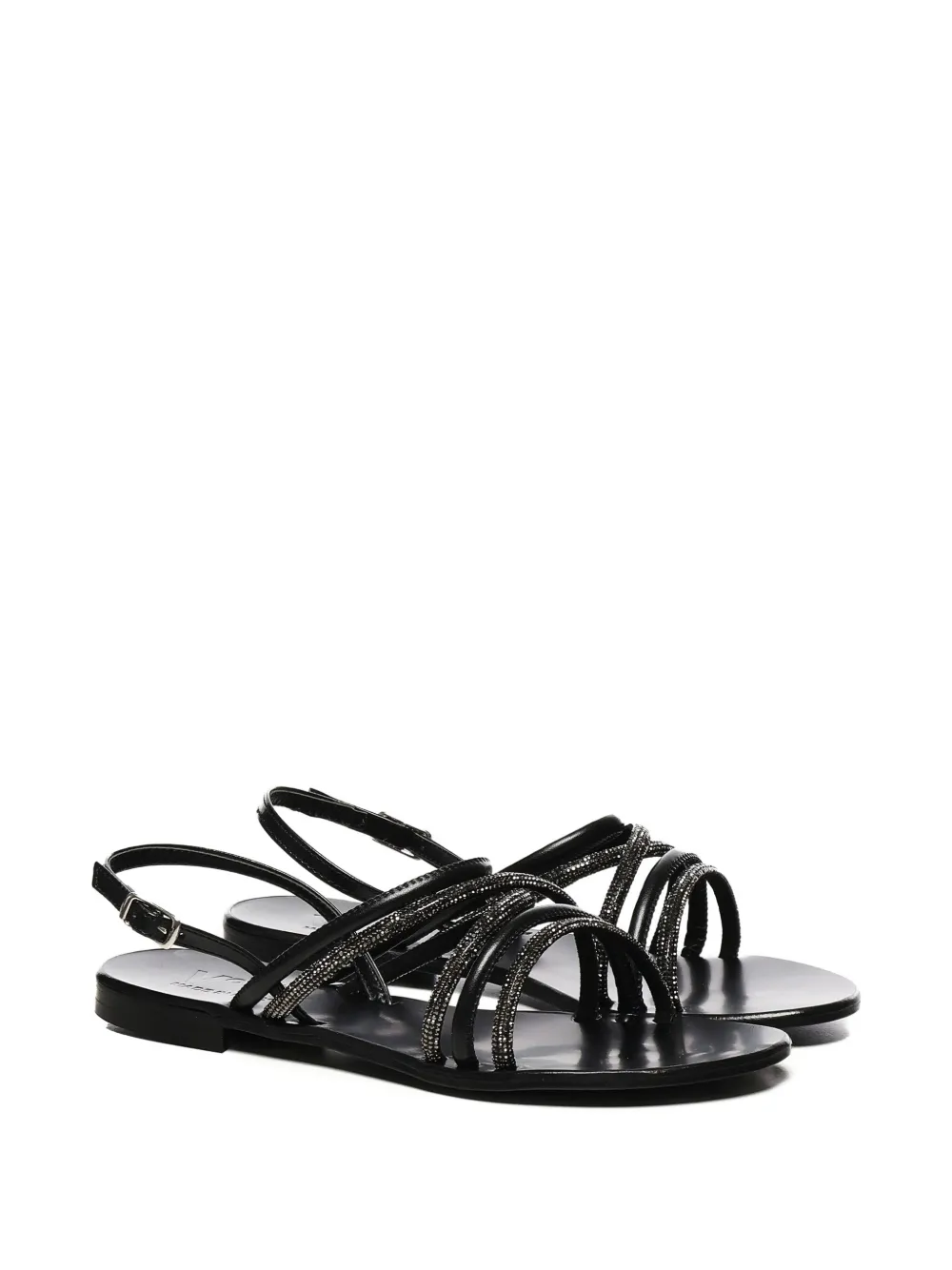 V°73 rhinestone-embellished flat sandals | Flat Sandals | Image 2