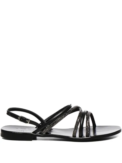 V°73 rhinestone-embellished flat sandals