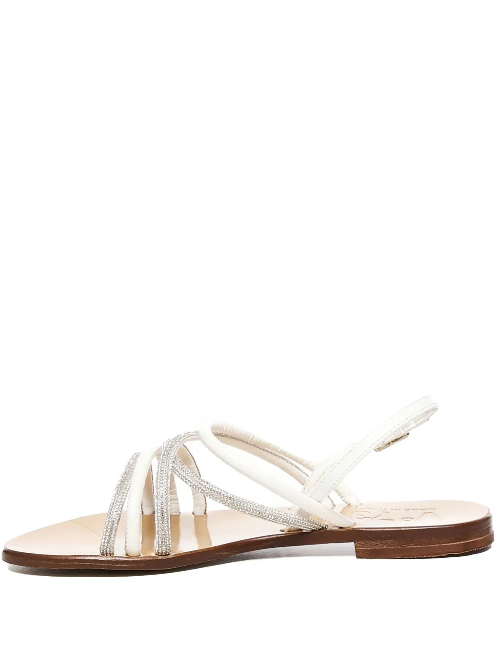 V°73 embellished-strap flat sandals White