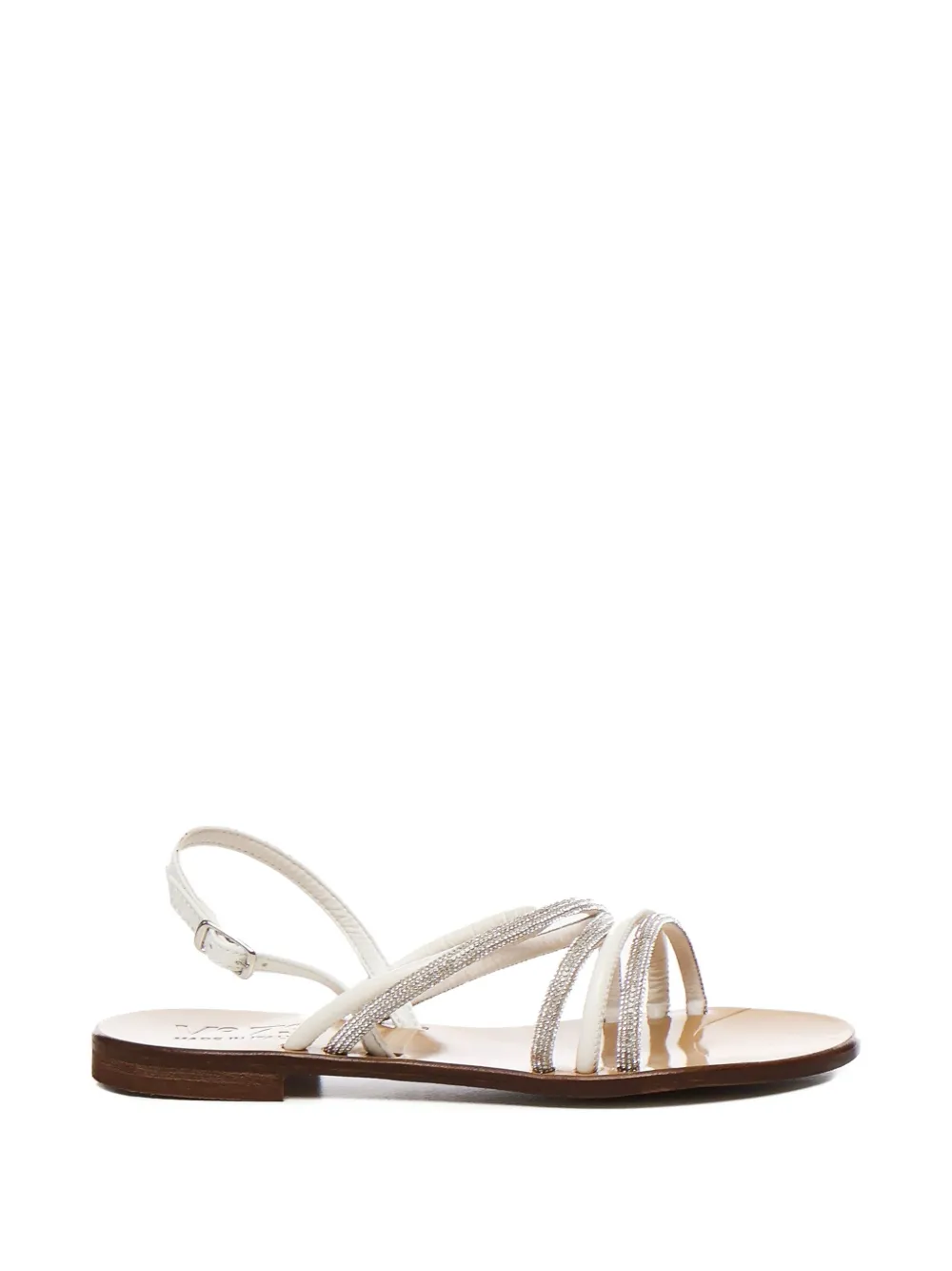 V°73 embellished-strap flat sandals White