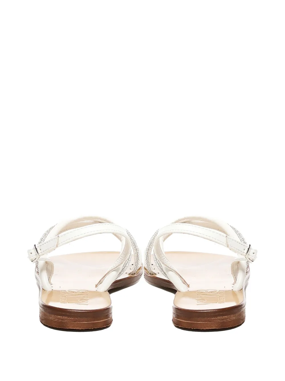 V°73 embellished-strap flat sandals White